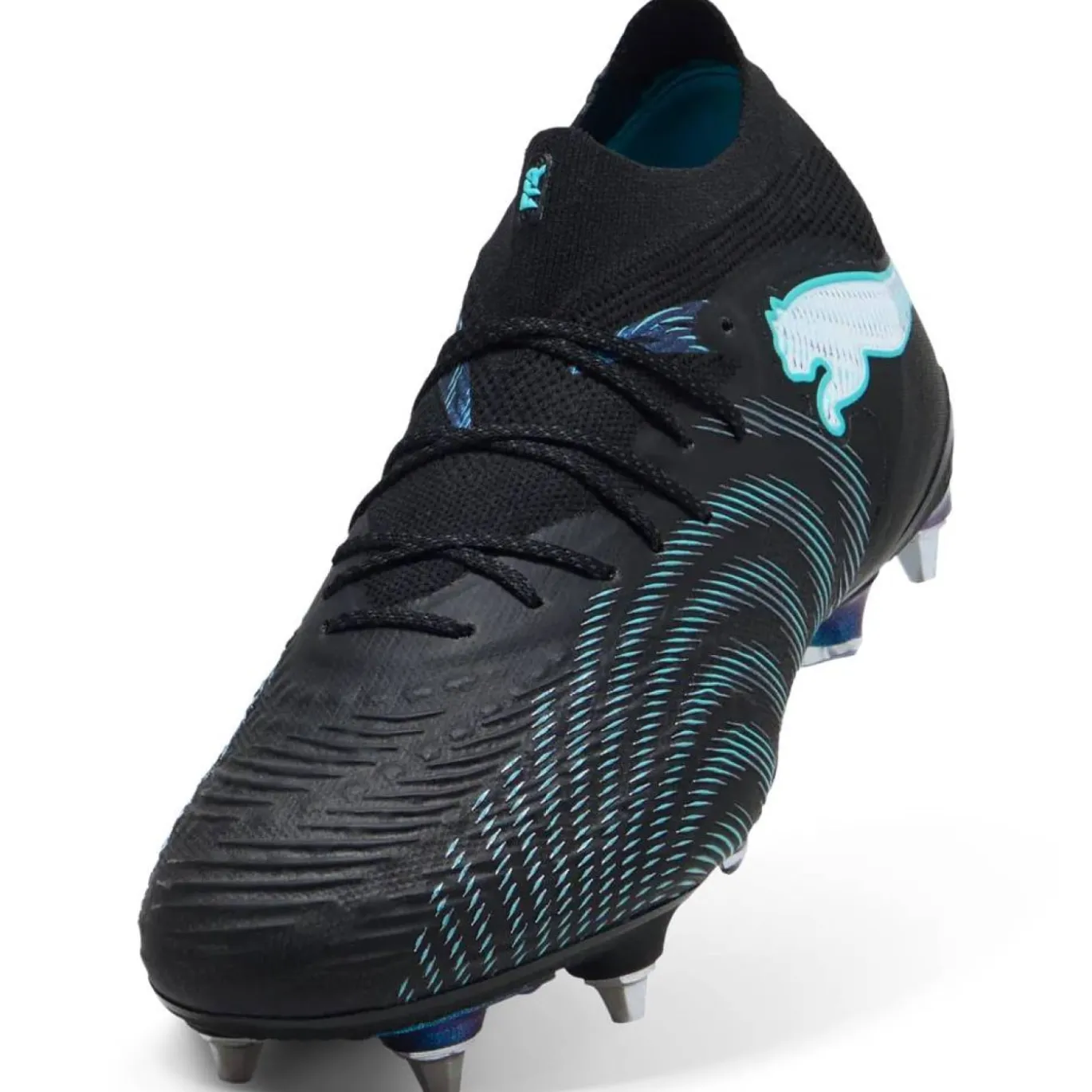 PUMA Future 9 Ultimate IJzeren-Nop Voetbalschoenen (SG) Zwart Intense Mint Wit