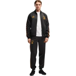 PUMA Galatasaray SK KING Anthem Trainingsbroek 2026-2027 Donkergrijs Oranje