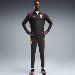 PUMA Galatasaray SK Trainingstrui 1/4-Zip 2026-2027 Donkergrijs Paars Oranje