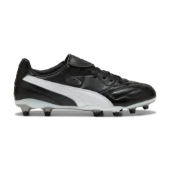 PUMA King Liga Gras / Kunstgras Voetbalschoenen (MG) Zwart Zilver Wit
