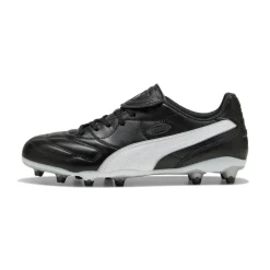PUMA King Liga Gras / Kunstgras Voetbalschoenen (MG) Zwart Zilver Wit
