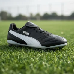 PUMA King Liga Gras / Kunstgras Voetbalschoenen (MG) Zwart Zilver Wit