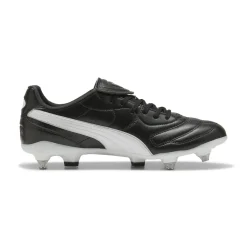 PUMA King Liga IJzeren-Nop Voetbalschoenen (SG) Zwart Wit Zilver