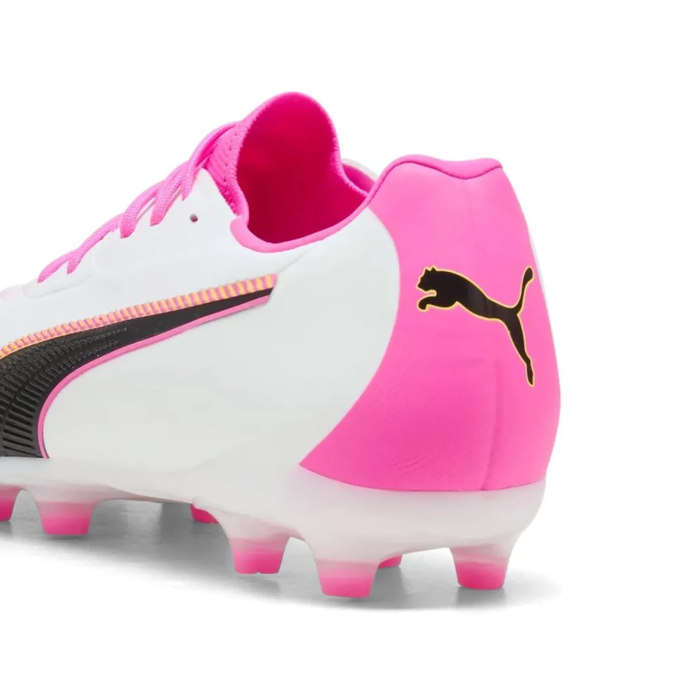 PUMA King 20 Match Gras / Kunstgras Voetbalschoenen (MG) Wit Felroze Blauw Geel