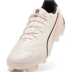PUMA King 20 Match Gras / Kunstgras Voetbalschoenen (MG) Gebroken Wit Zwart Rood
