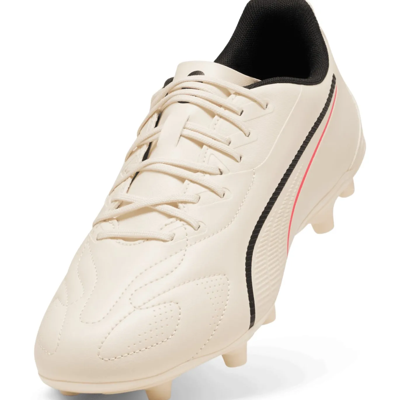 PUMA King 20 Play Gras / Kunstgras Voetbalschoenen (MG) Gebroken Wit Zwart Rood