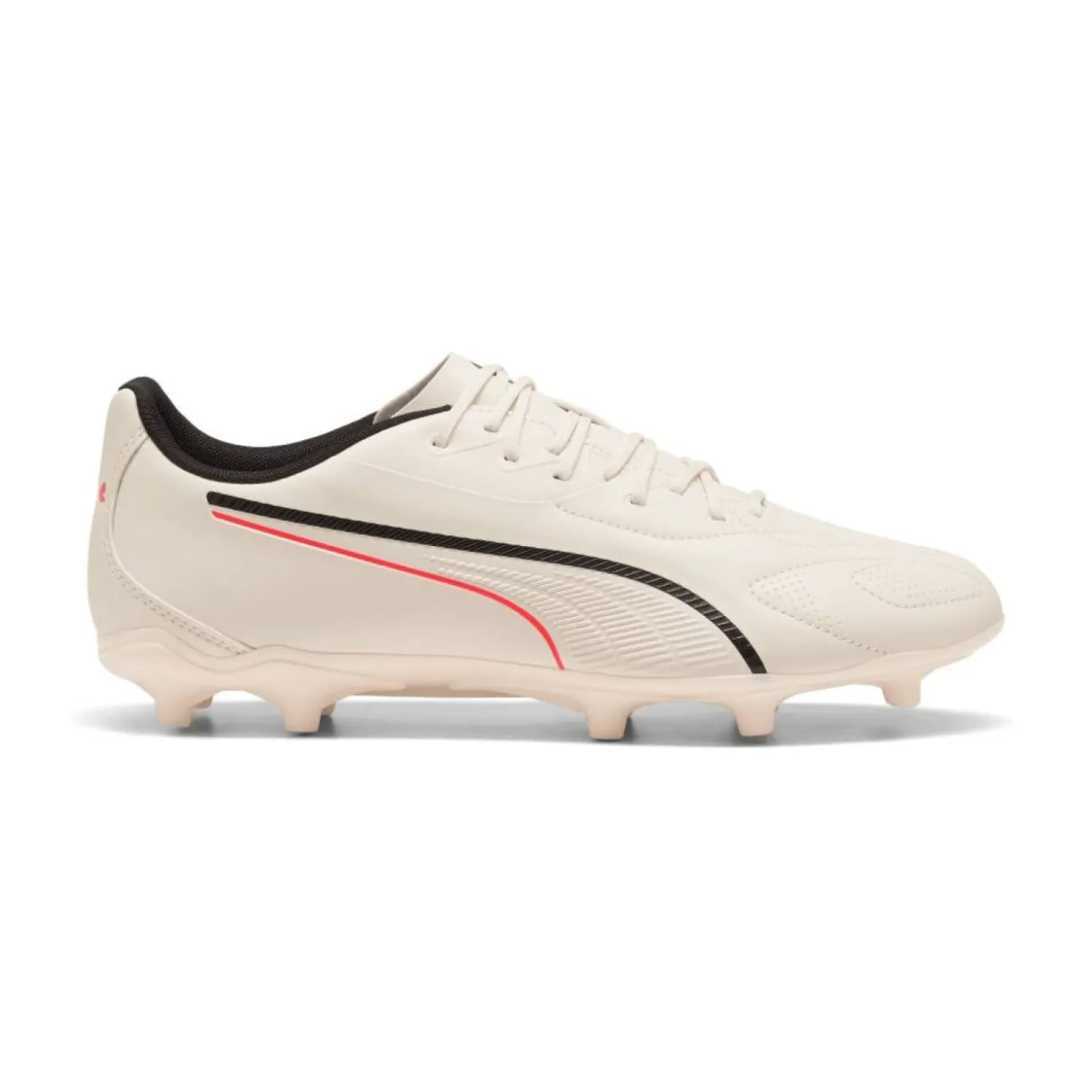 PUMA King 20 Play Gras / Kunstgras Voetbalschoenen (MG) Gebroken Wit Zwart Rood