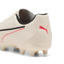 PUMA King 20 Play Gras / Kunstgras Voetbalschoenen (MG) Gebroken Wit Zwart Rood