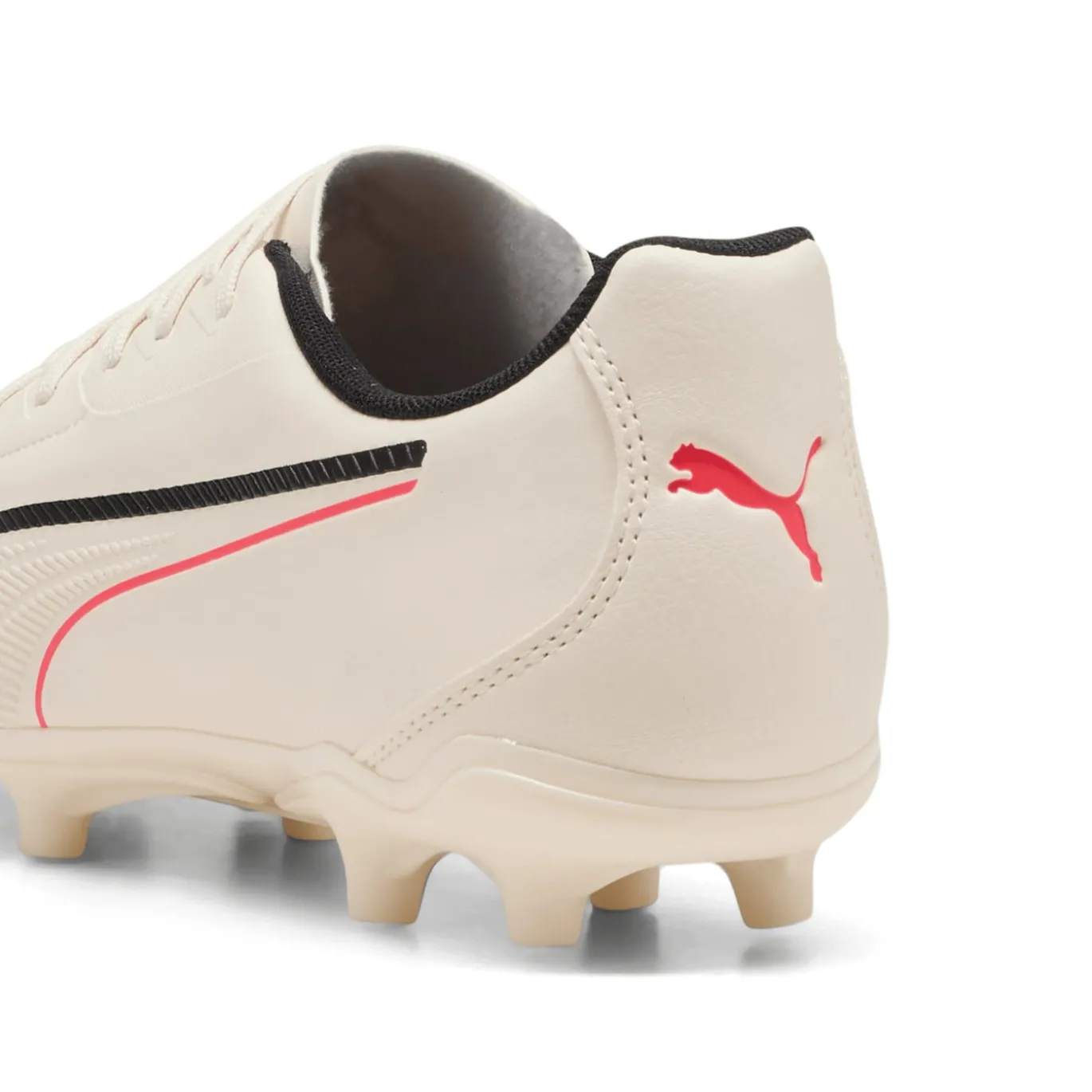 PUMA King 20 Play Gras / Kunstgras Voetbalschoenen (MG) Gebroken Wit Zwart Rood