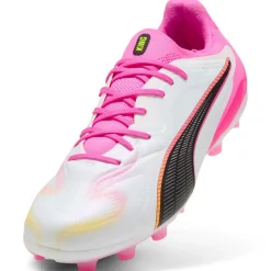 PUMA King 20 Pro Gras / Kunstgras Voetbalschoenen (MG) Wit Felroze Blauw Geel