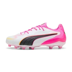 PUMA King 20 Pro Gras / Kunstgras Voetbalschoenen (MG) Wit Felroze Blauw Geel