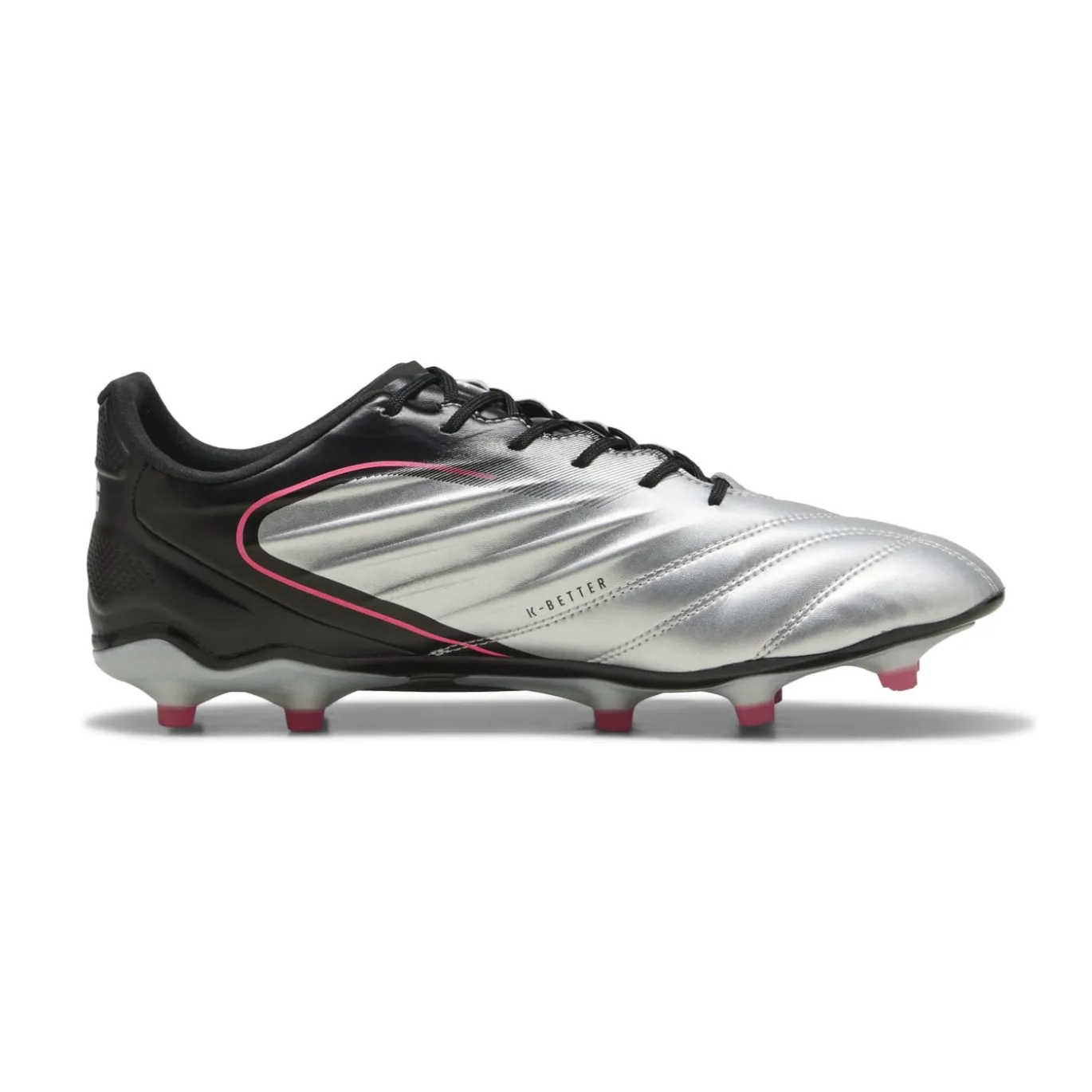 PUMA King Pro Gras / Kunstgras Voetbalschoenen (MG) Zilver Zwart Roze