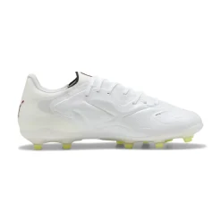 PUMA King 20 Pro Gras / Kunstgras Voetbalschoenen (MG) Wit Felrood Neongeel