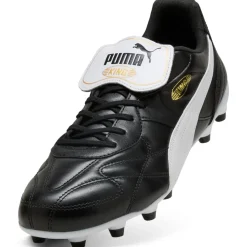 PUMA King Top Gras / Kunstgras Voetbalschoenen (MG) Zwart Goud Wit