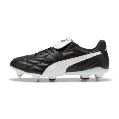 PUMA King Top IJzeren-Nop Voetbalschoenen (SG) Zwart Wit Goud
