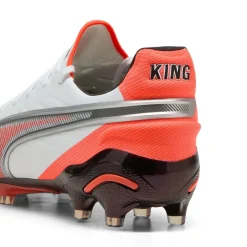 PUMA King Ultimate Gras / Kunstgras Voetbalschoenen (MG) Wit Felrood Zwart