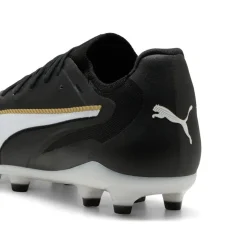 PUMA King 20 Ultimate Gras / Kunstgras Voetbalschoenen (MG) Zwart Wit Goud