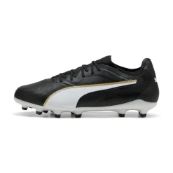 PUMA King 20 Ultimate Gras / Kunstgras Voetbalschoenen (MG) Zwart Wit Goud