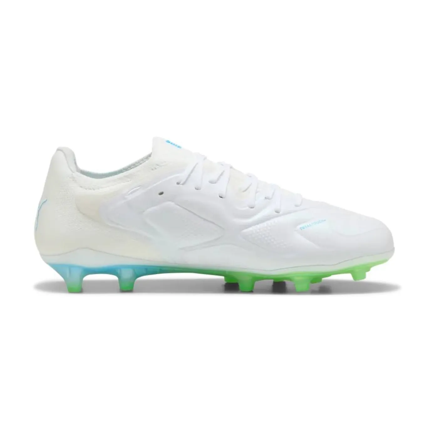 PUMA KING 20 Ultimate Gras / Kunstgras Voetbalschoenen (MG) Wit Felblauw Felgroen Zilver