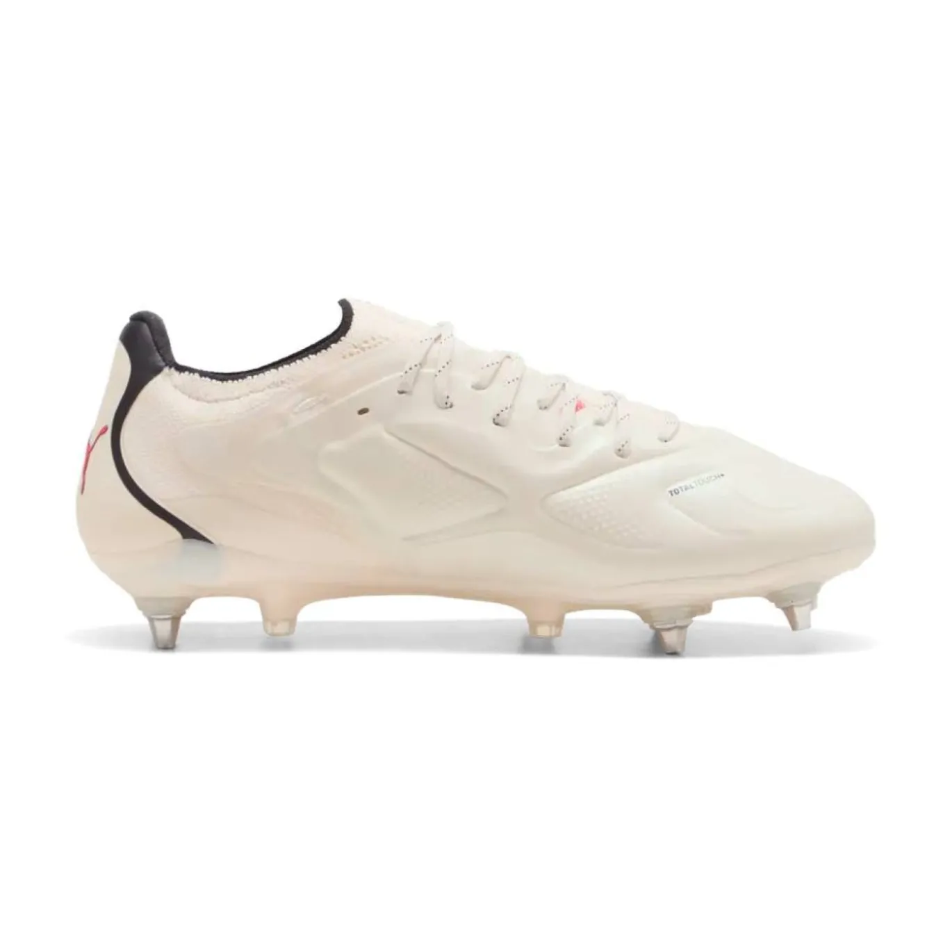 PUMA King 20 Ultimate IJzeren-Nop Voetbalschoenen (SG) Gebroken Wit Zwart Rood