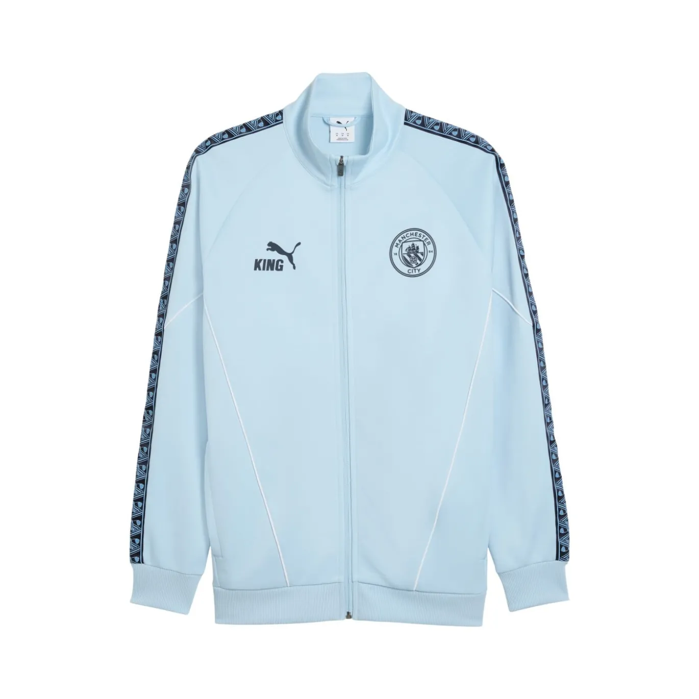 PUMA Manchester City Pre-Match KING Anthem Trainingsjack 2025-2026 Lichtblauw Donkerblauw