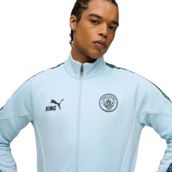 PUMA Manchester City Pre-Match KING Anthem Trainingsjack 2025-2026 Lichtblauw Donkerblauw