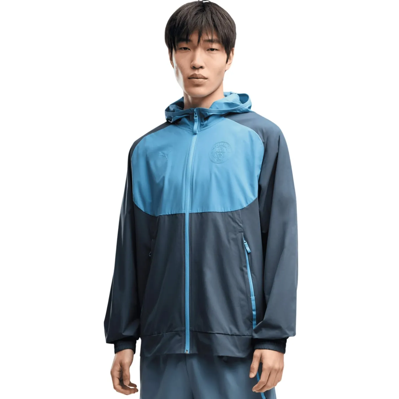 PUMA Manchester City Pumatech Woven Trainingspak 2026-2027 Donkerblauw Blauw