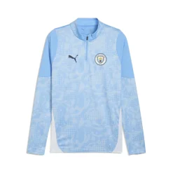 PUMA Manchester City Trainingspak 1/4-Zip 2025-2026 Lichtblauw Donkerblauw Wit