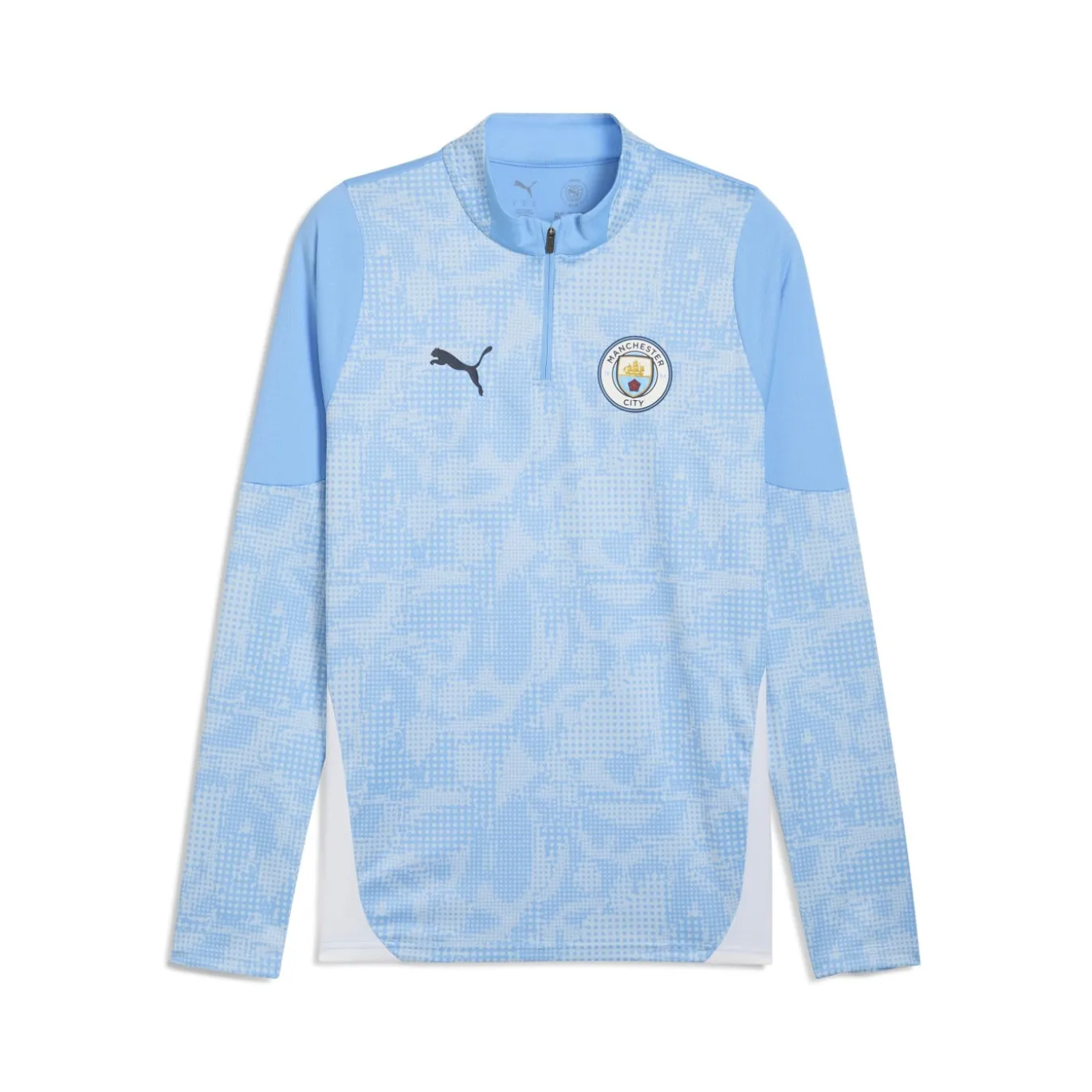 PUMA Manchester City Trainingspak 1/4-Zip 2025-2026 Lichtblauw Donkerblauw Wit