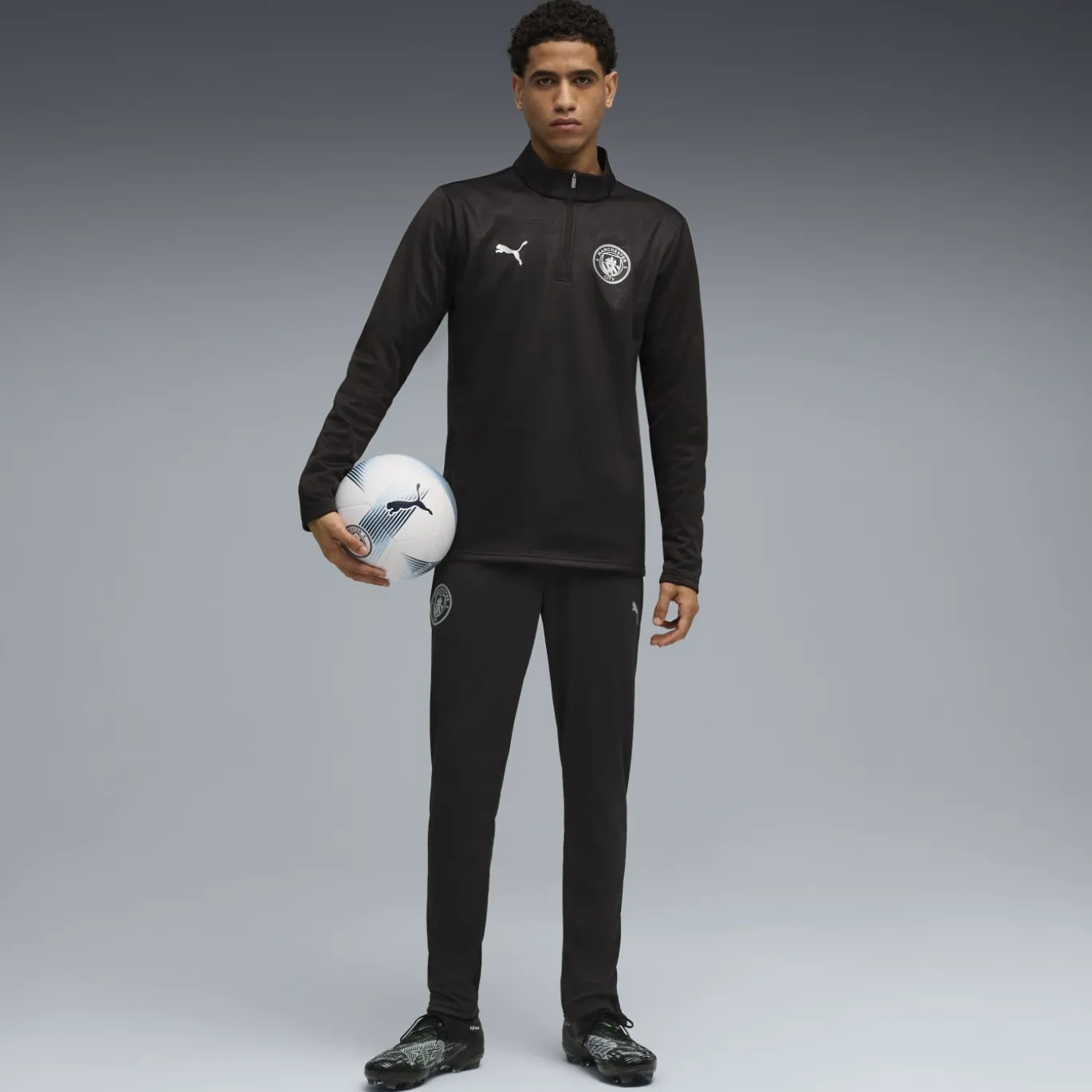 PUMA Manchester City Trainingsbroek 2025-2026 Zwart Zilver