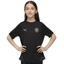 PUMA Manchester City Trainingsshirt 2025-2026 Kids Zwart Wit