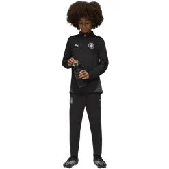 PUMA Manchester City Trainingspak 1/4-Zip 2025-2026 Kids Zwart Zilver