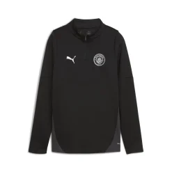 PUMA Manchester City Trainingspak 1/4-Zip 2025-2026 Kids Zwart Zilver