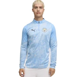 PUMA Manchester City Trainingstrui 1/4-Zip 2025-2026 Lichtblauw Wit