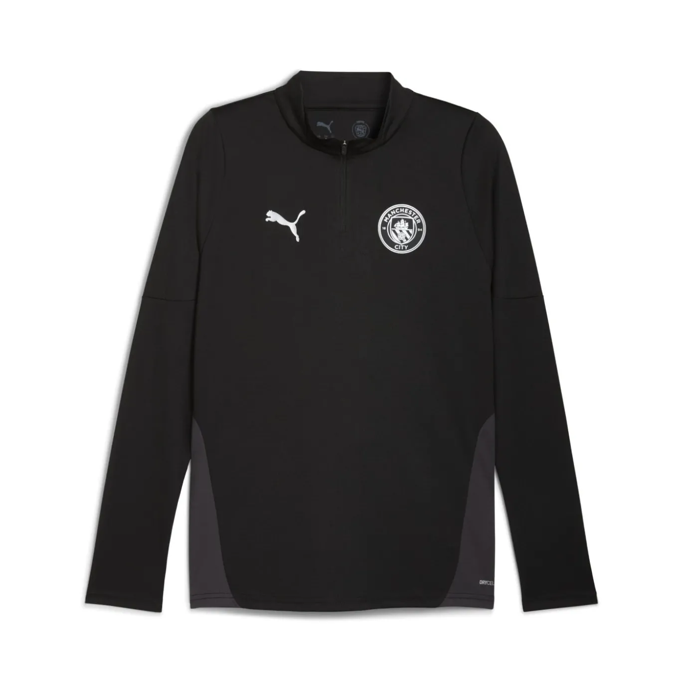 PUMA Manchester City Trainingstrui 1/4-Zip 2025-2026 Zwart Zilver