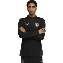 PUMA Manchester City Trainingstrui 1/4-Zip 2025-2026 Zwart Zilver