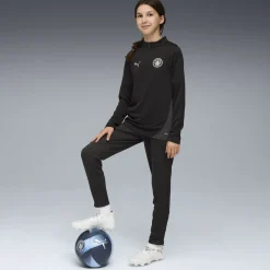 PUMA Manchester City Trainingstrui 1/4-Zip 2025-2026 Kids Zwart Zilver