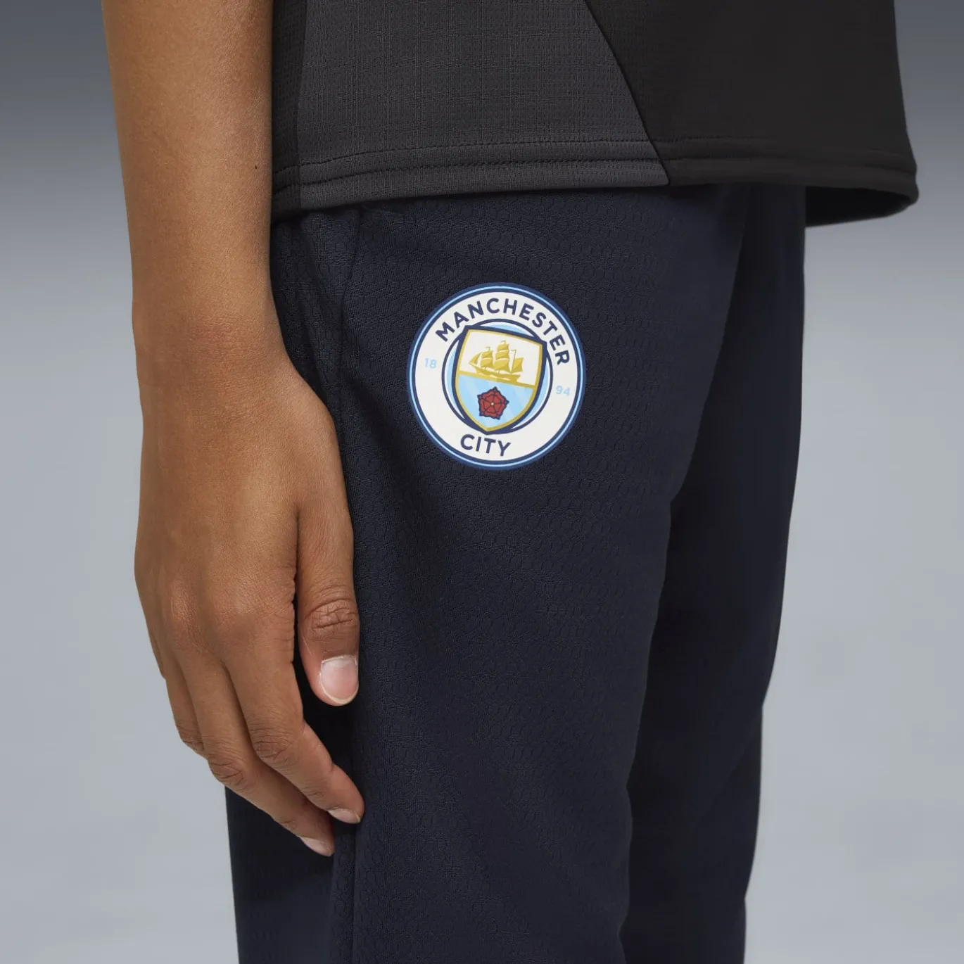 PUMA Manchester City Trainingsbroek 2025-2026 Kids Donkerblauw Wit