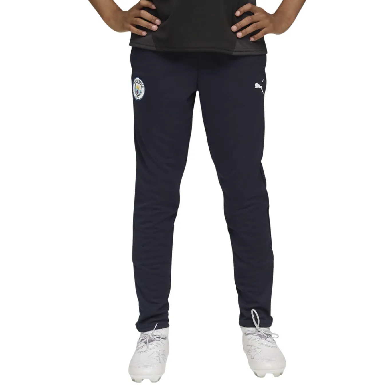 PUMA Manchester City Trainingsbroek 2025-2026 Kids Donkerblauw Wit
