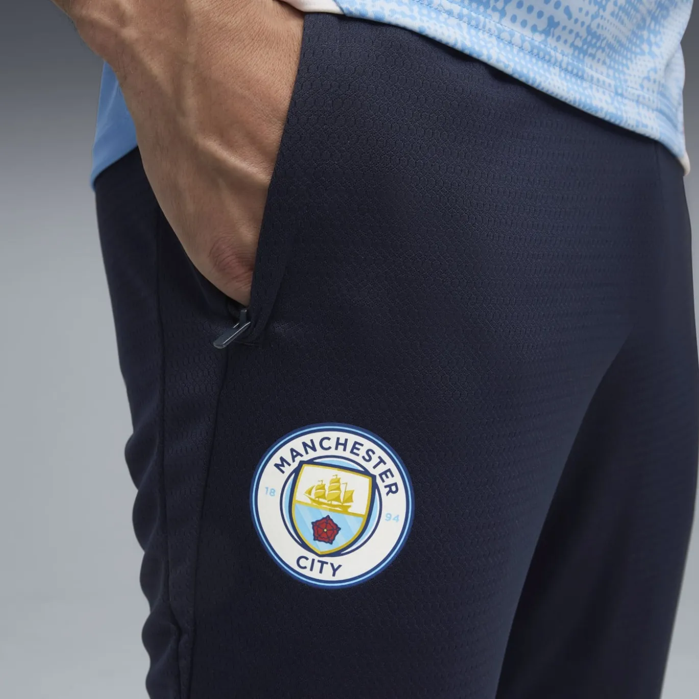 PUMA Manchester City Trainingsbroek 2025-2026 Donkerblauw Wit