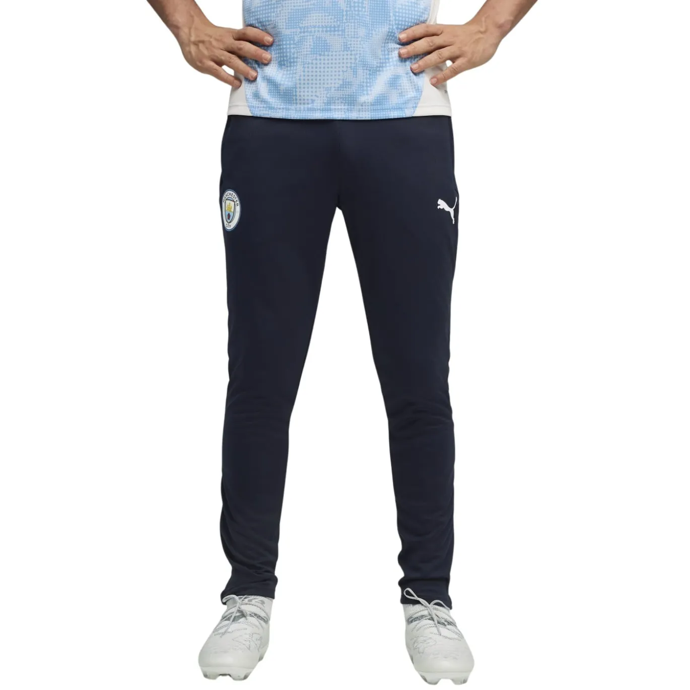 PUMA Manchester City Trainingsbroek 2025-2026 Donkerblauw Wit