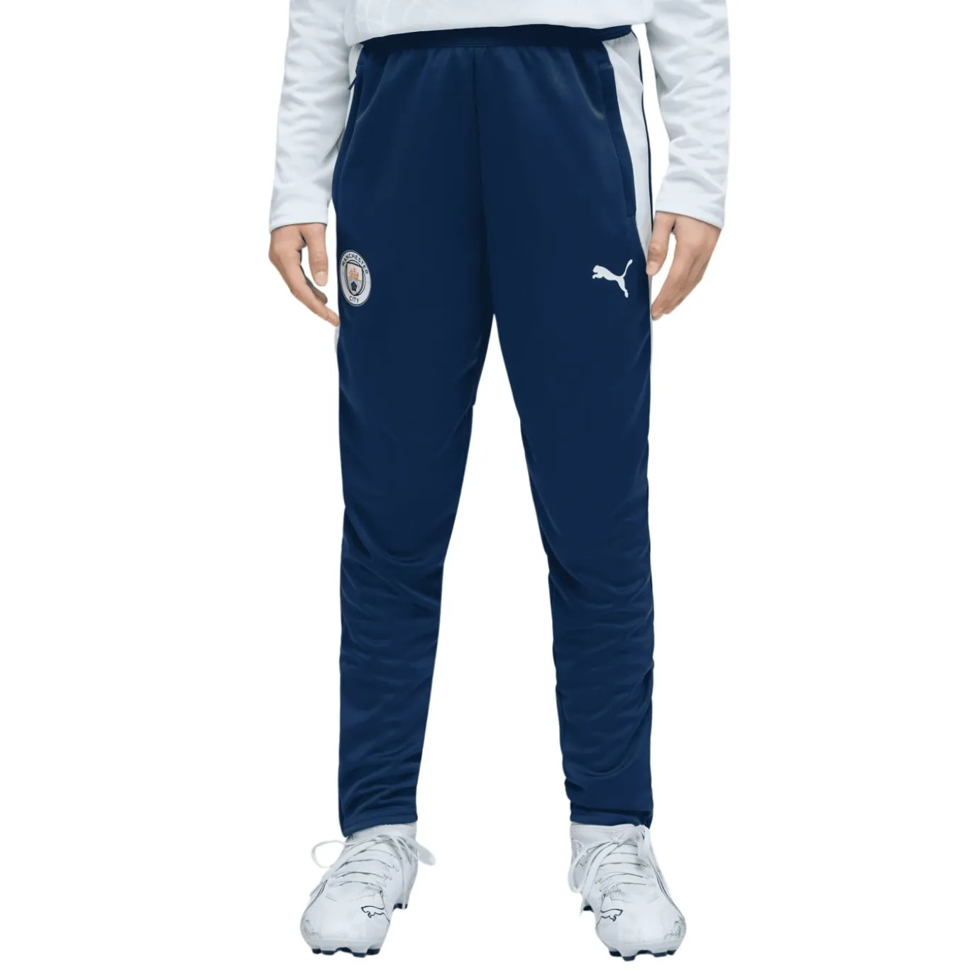 PUMA Manchester City Trainingsbroek 2026-2027 Kids Donkerblauw Lichtblauw
