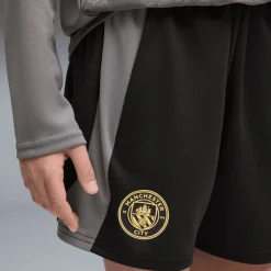 PUMA Manchester City Trainingsbroekje 2026-2027 Kids Zwart Donkergrijs Goud