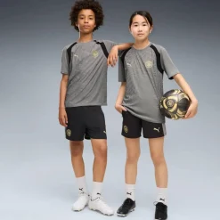 PUMA Manchester City Trainingsshirt 2026-2027 Kids Donkergrijs Zwart Goudgeel