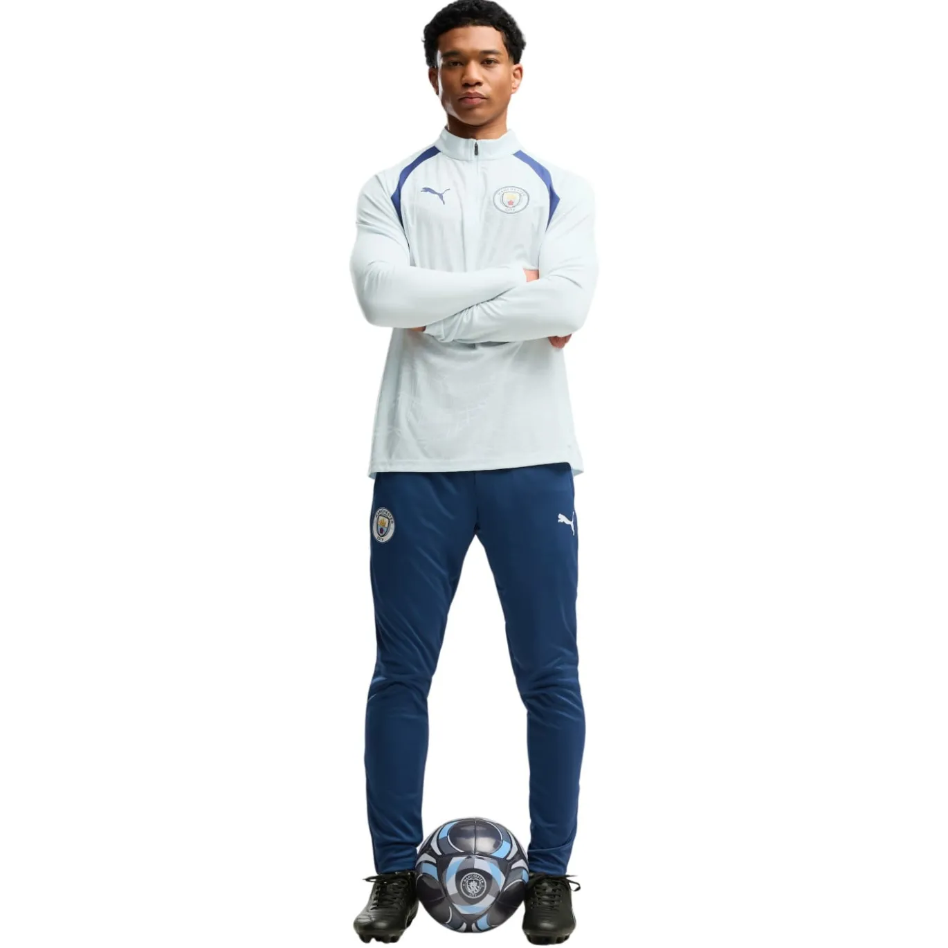 PUMA Manchester City Trainingspak 1/4-Zip 2026-2027 Lichtblauw Donkerblauw