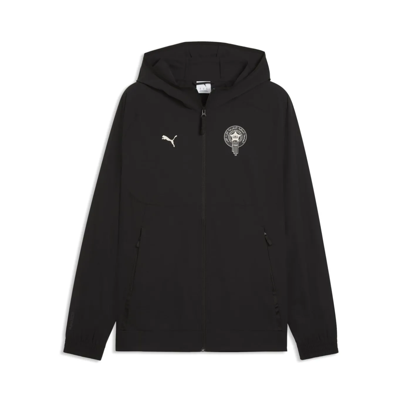 PUMA Marokko Pumatech Trainingsjack Hooded 2026-2028 Zwart Wit