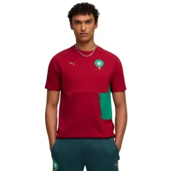 PUMA Marokko Pumatech T-Shirt 2026-2028 Rood Groen Goud