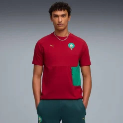 PUMA Marokko Pumatech T-Shirt 2026-2028 Rood Groen Goud