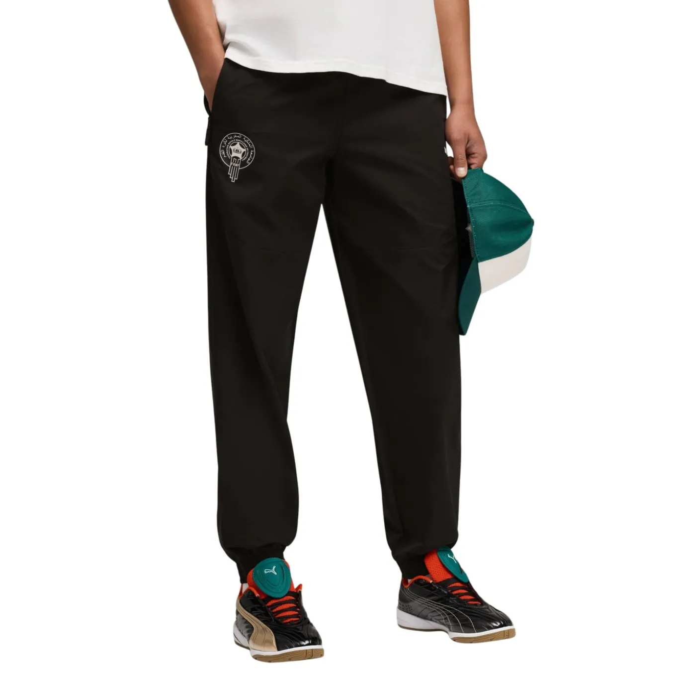 PUMA Marokko Pumatech Woven Trainingsbroek 2026-2028 Zwart Wit