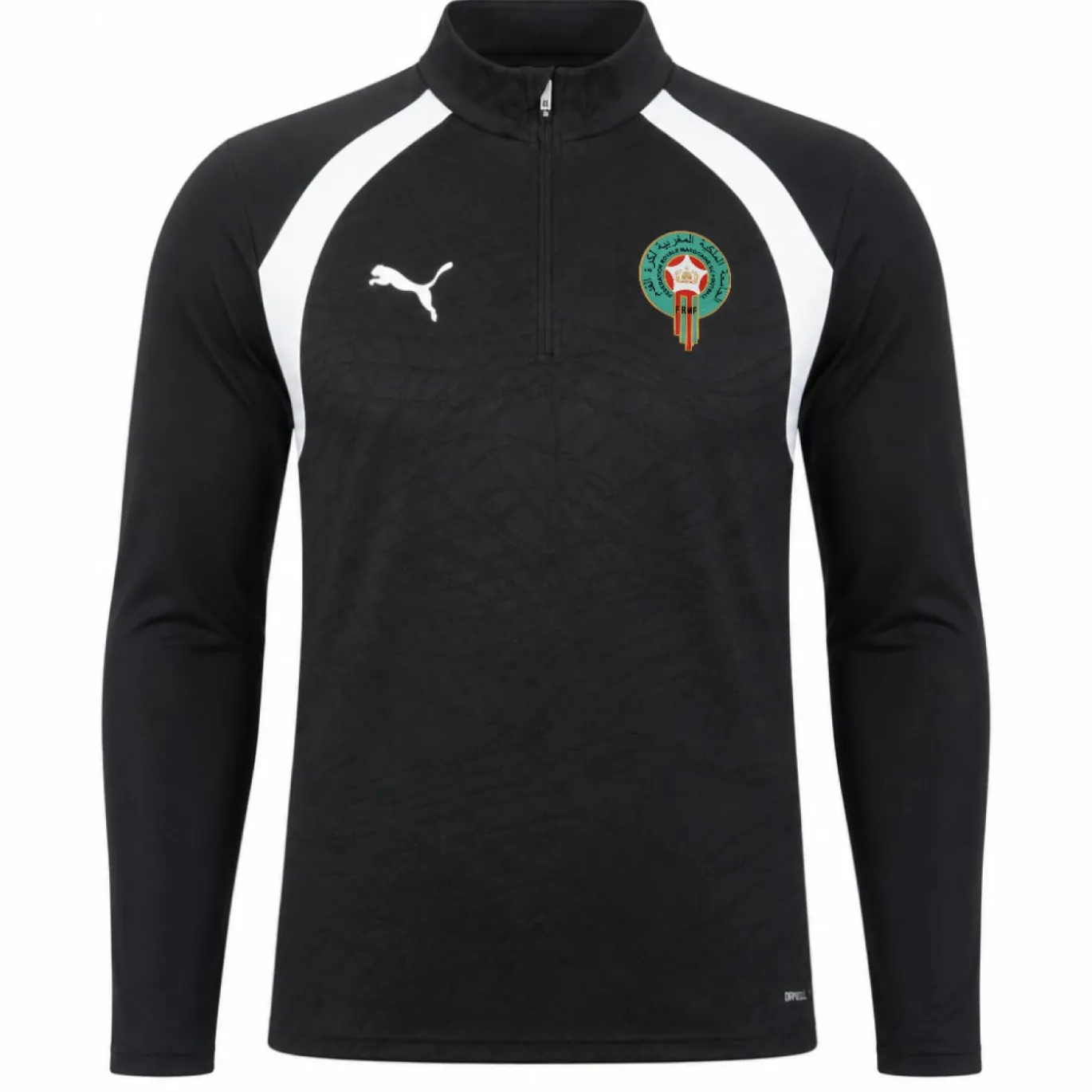 PUMA Marokko Trainingstrui 1/4-Zip 2026-2028 Zwart Wit
